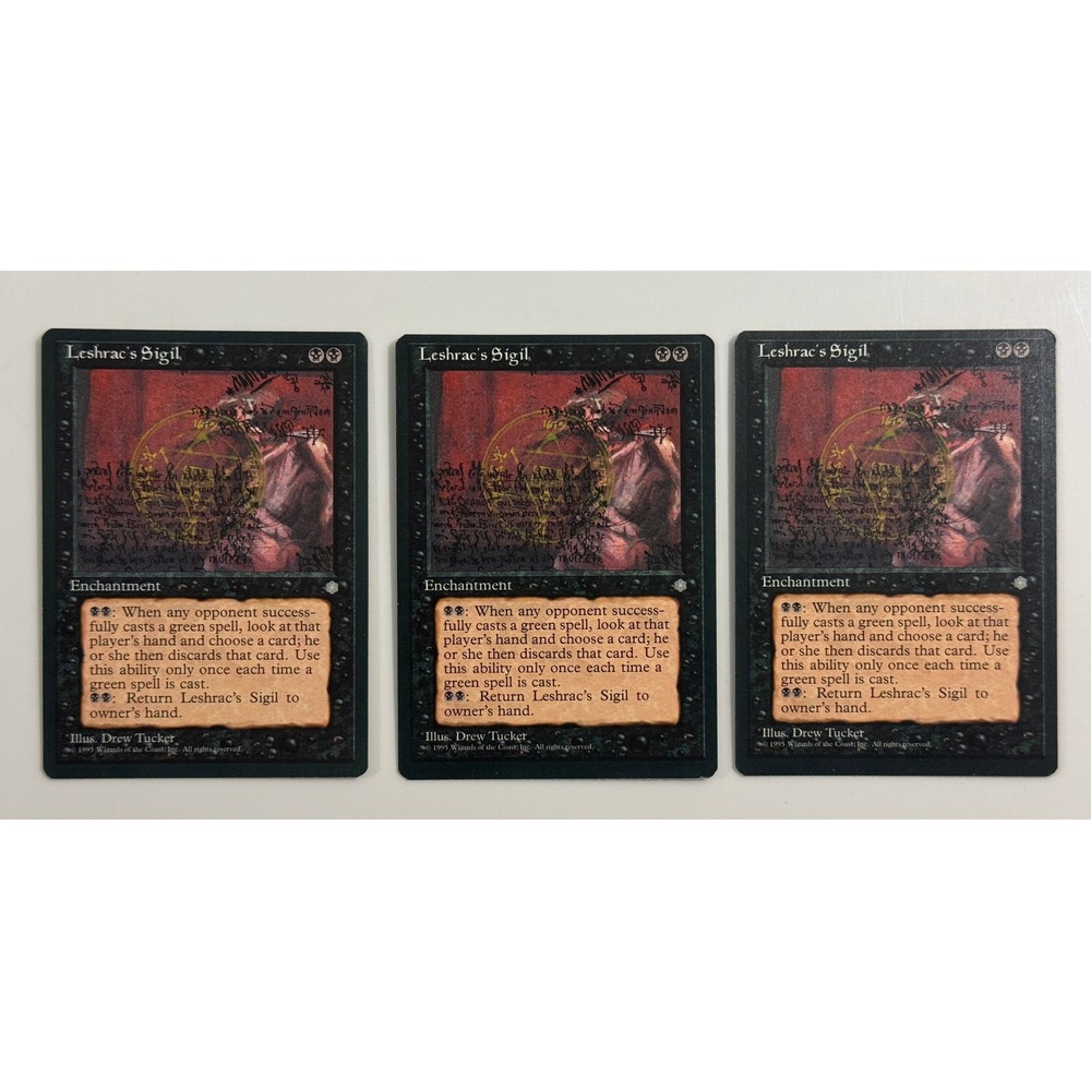 Magic‎ The Gathering Leshrac's Sigil Black Ice Age 1995 MTG